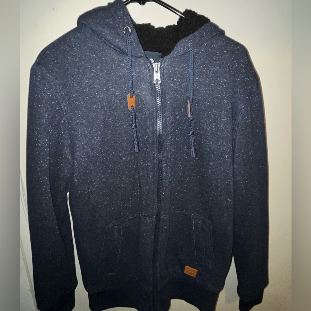 Buffalo David Bitton Men's Sherpa Lined Zip-Up Hoodie